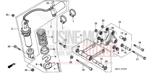 REAR CUSHION VFR750RK de 1989